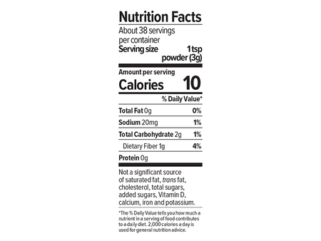 Plant-based egg substitute for baking supplemental facts