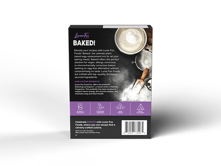 Plant-based egg substitute for baking box back view