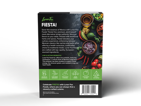 Fiesta plant based meat substitute box back view