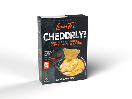 Cheddarly plant based cheese substitute box front view